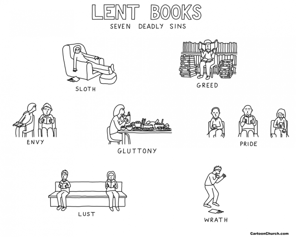 Lent Books Cartoon